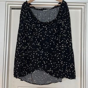 Faux wrap style skirt with pockets